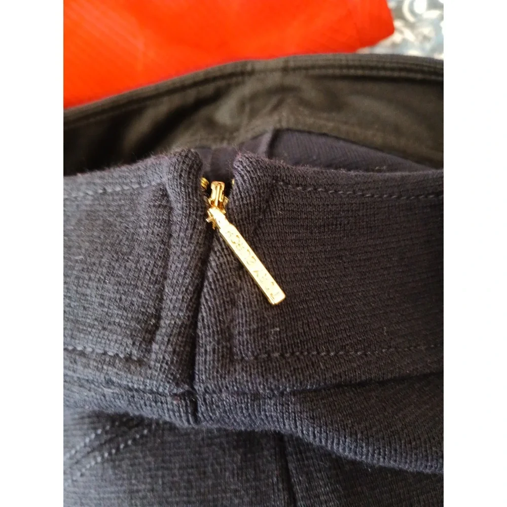 Tory Burch Wool Blend Ponte Knit Pencil‎ Skirt Navy XS Extra Small Career